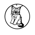 Country Living Metal Wall Art 40cms - Cat