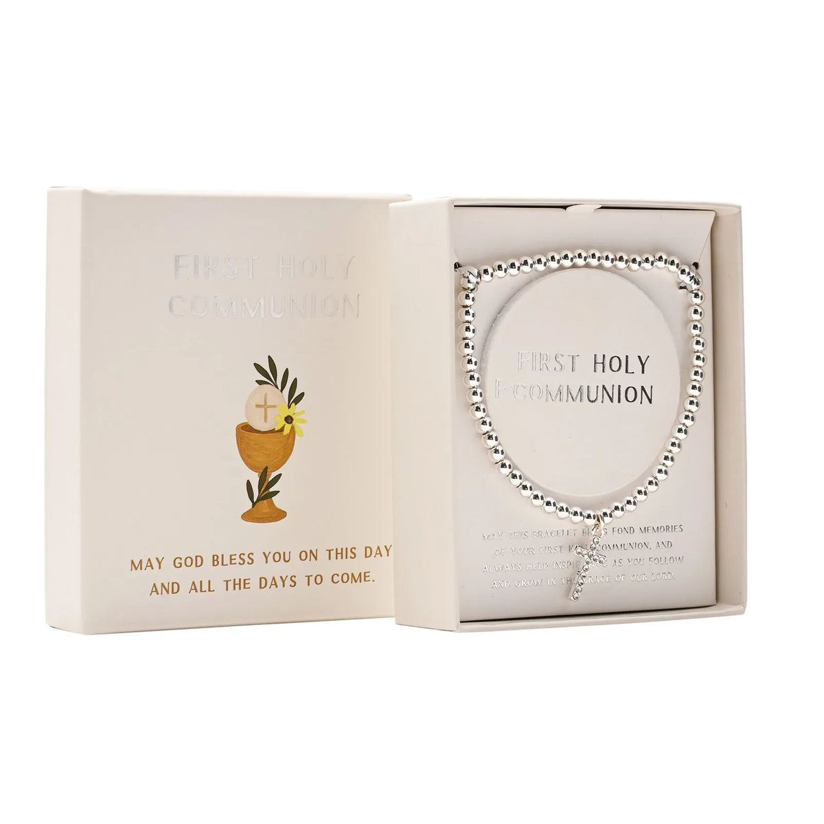 Faith & Hope Bracelet Beaded Cross - Communion
