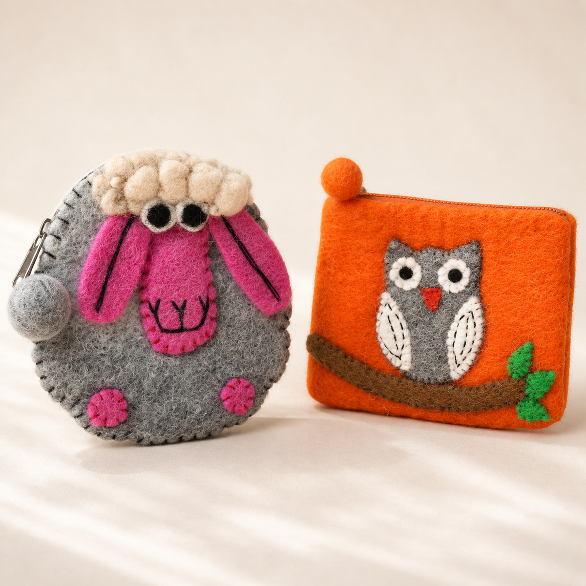 Woodland Friends Felt Pouch Duo